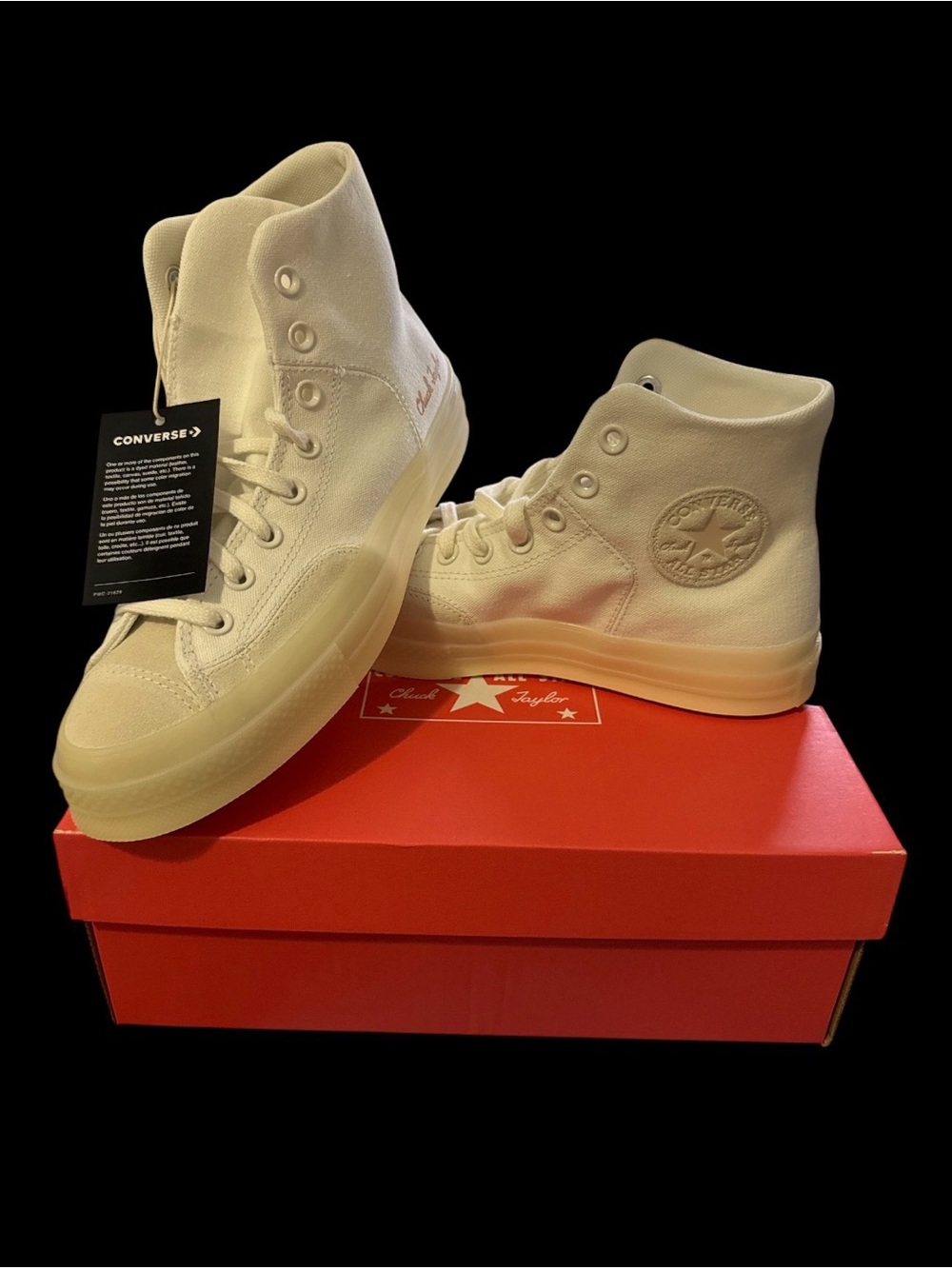 Converse High Top Sneakers - Cream/Off-White